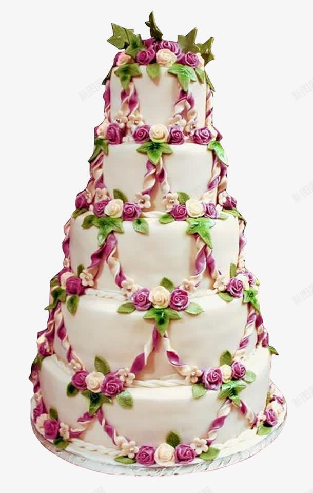 玫瑰花彩带蛋糕png免抠素材_新图网 https://ixintu.com 婚庆 婚礼 牵牛花 甜品 生日 礼物 美食 翻糖蛋糕