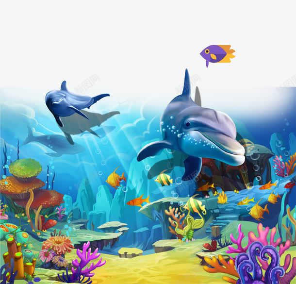 卡通海洋生态系统png免抠素材_新图网 https://ixintu.com 卡通 海底 海底世界 海底沙滩 海洋 珊瑚 生态系统 鱼 鲨鱼