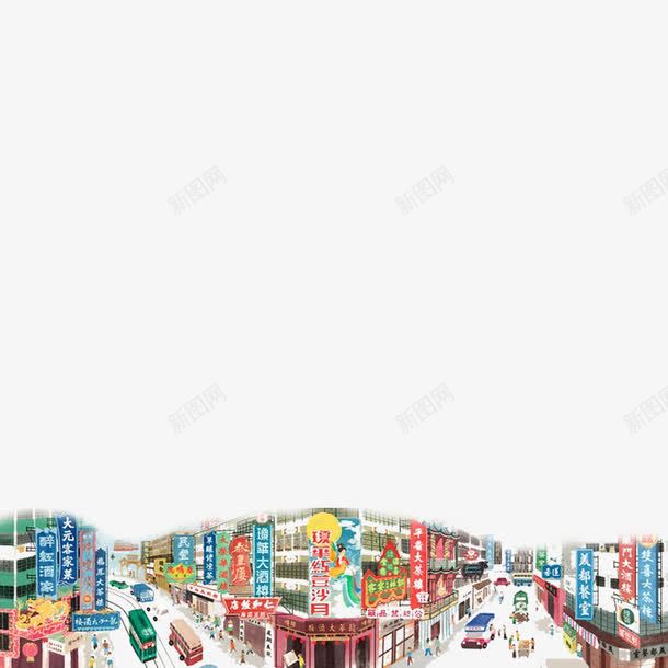怀旧老香港街道png免抠素材_新图网 https://ixintu.com 中华人民共和国香港特别行政区 中国香港 大街小巷 底纹 彩绘 我爱香港 杂货铺 海报设计 老香港 老香港商铺 老香港街道 车水马龙 香港卡通 香港城市 香港景区