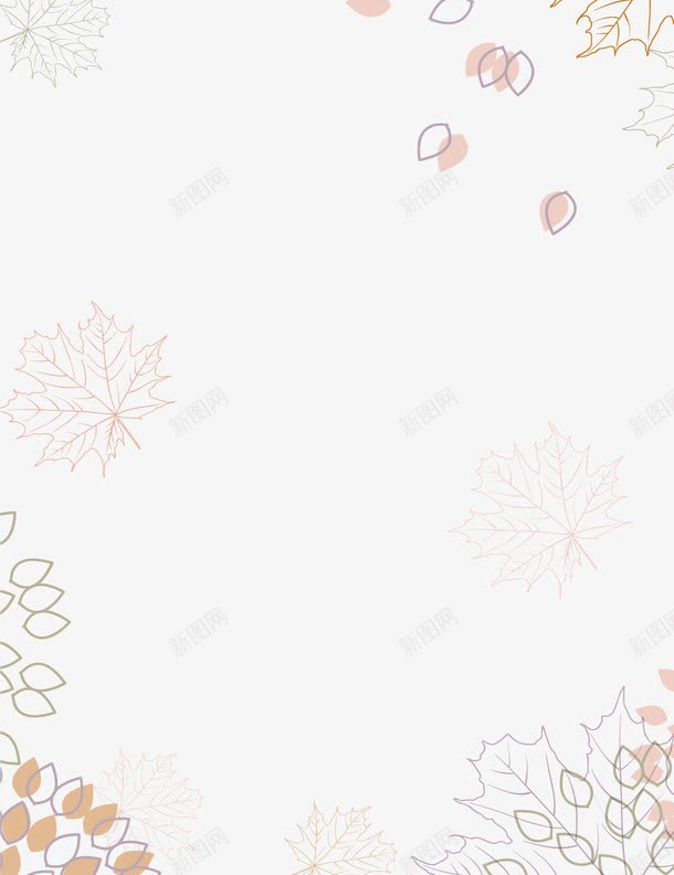 叶子装饰图案png免抠素材_新图网 https://ixintu.com 叶子 小清新 底纹 简约