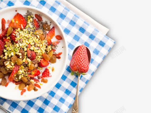 桌布上面的食物png免抠素材_新图网 https://ixintu.com 实物拍摄 户外聚餐 盘子里的甜点 蓝色桌布