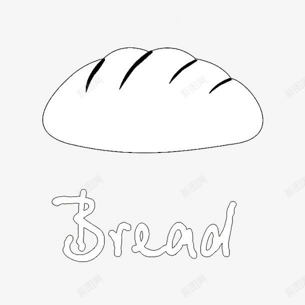 白色面包png免抠素材_新图网 https://ixintu.com 一块 卡通 字母 手绘 白色 简图 英文 面包