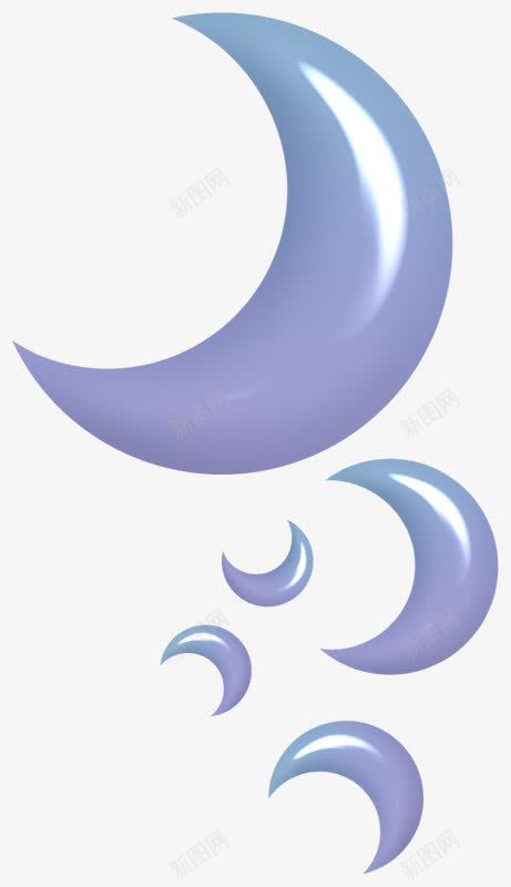 月亮png免抠素材_新图网 https://ixintu.com 卡通 明月 月亮 月牙 气球