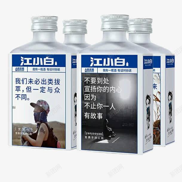 江小白瓶子png免抠素材_新图网 https://ixintu.com 图案 实拍图 实物图 江小白 液体 瓶子 酒精