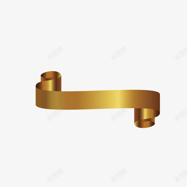 金色渐变丝带装饰png免抠素材_新图网 https://ixintu.com 丝带 丝带边框 产品包装 彩带 条幅 横幅 电商丝带装饰 礼带 装饰品 金色丝带 飘带