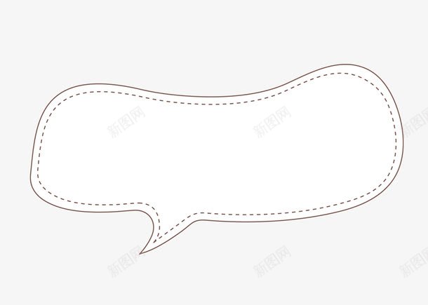 简单卡通可爱对话框png免抠素材_新图网 https://ixintu.com 时尚可爱 白色背景 简约对话框 黑色外框