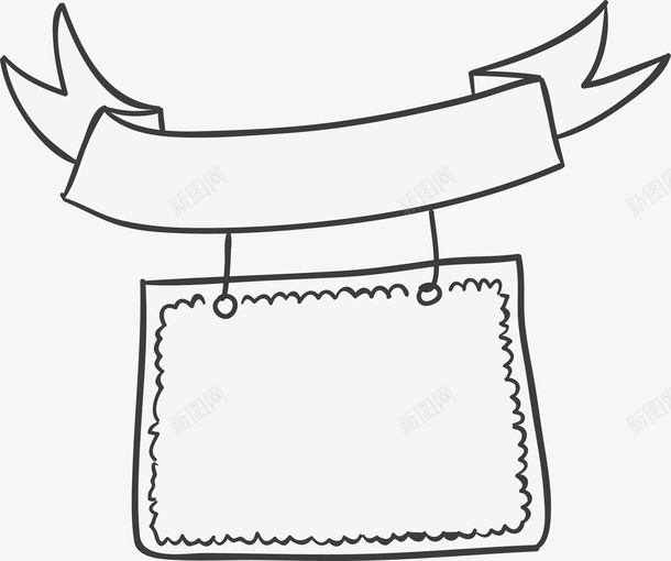 卡通标签矢量图图标ai_新图网 https://ixintu.com 卡通标签 彩带 手绘 手绘标签 标签 标签装饰 简洁线条 箭头 矢量图