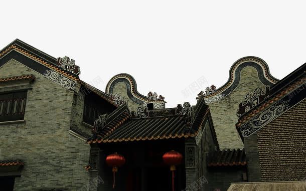 岭南建筑png免抠素材_新图网 https://ixintu.com 中国古建 岭南建筑 岭南文化 岭南派 岭南风格 西关大屋