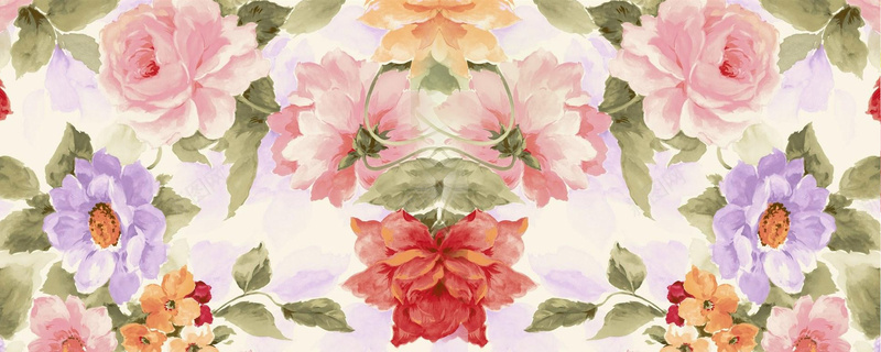 水彩花背景jpg设计背景_新图网 https://ixintu.com 卡通 彩色 手绘 海报banner 玫瑰 童趣 粉色