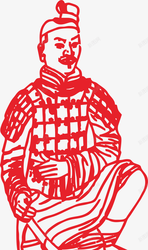 兵马俑透明背景元素png免抠素材_新图网 https://ixintu.com 兵马俑 士兵 战士 秦国