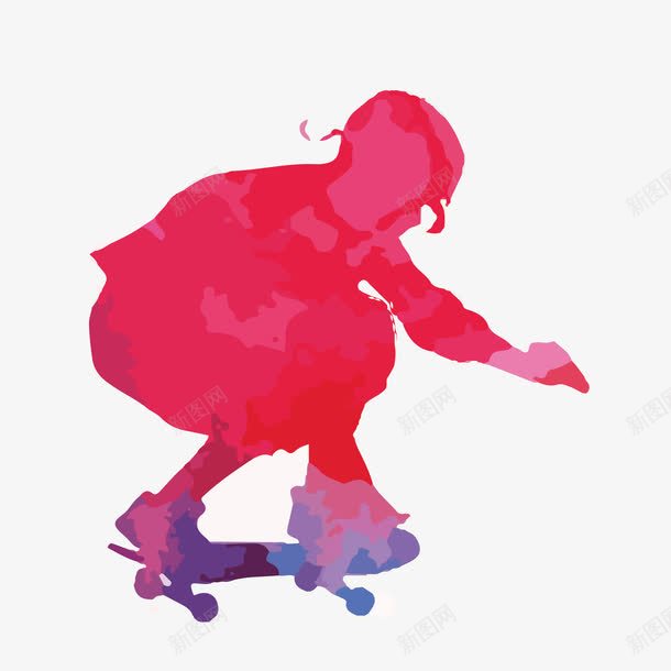 滑板车少年剪影png免抠素材_新图网 https://ixintu.com AI矢量 五四青年节 人物剪影 滑板车 运动 青年节