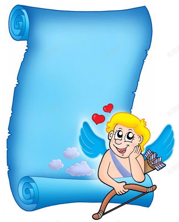 可爱卡通丘比特与卷轴jpg设计背景_新图网 https://ixintu.com 丘比特 卷起的书页 卷轴 卷页 可爱卡通丘比特与卷轴图片 可爱卡通丘比特与卷轴图片素材下载 图片素材 天使 天使框 展开卡通书 底纹边框 情人节背景 背景花边 边框相框