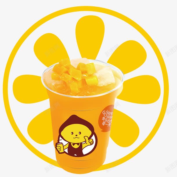 创意芒果奶茶店宣传单png免抠素材_新图网 https://ixintu.com 冰镇 创意 奶茶店宣传单 新鲜 橙子 美味 芒果 芒果奶茶 鲜果粒 黄色