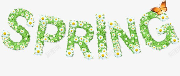 SPRING春天里字体png免抠素材_新图网 https://ixintu.com spring 字体 春天 设计