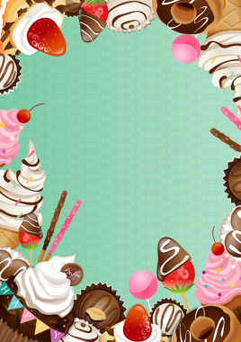 花纹纹理美食冰淇淋平面广告背景