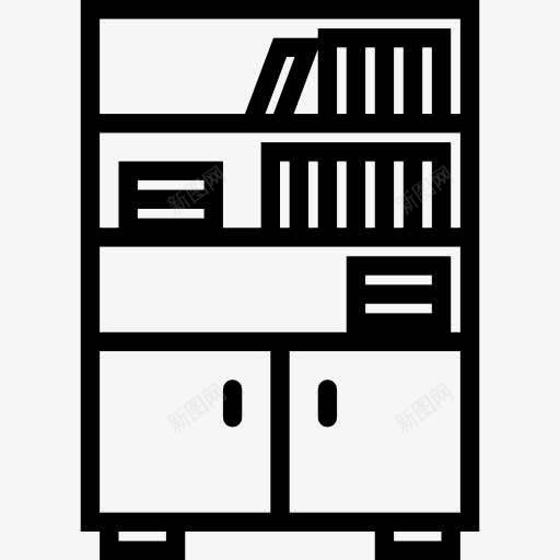 书架图标png_新图网 https://ixintu.com 书 书架 书柜 仓储 图书馆 家具
