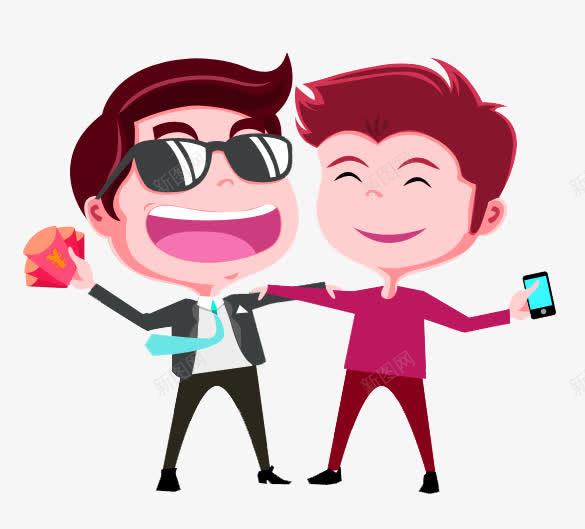 卡通人物手拿红包手机装饰图案png免抠素材_新图网 https://ixintu.com 免抠PNG 卡通人物 手拿 手机 红包 装饰图案