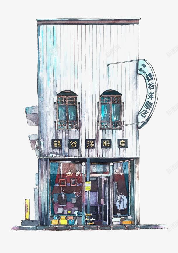 街景建筑物png免抠素材_新图网 https://ixintu.com 商铺 日系 杂货铺 海报装饰 潮流元素