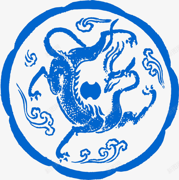 楚文化纹样png免抠素材_新图网 https://ixintu.com 古代图腾 图样 图腾 文化 楚文化 花纹 蓝色 装饰图案