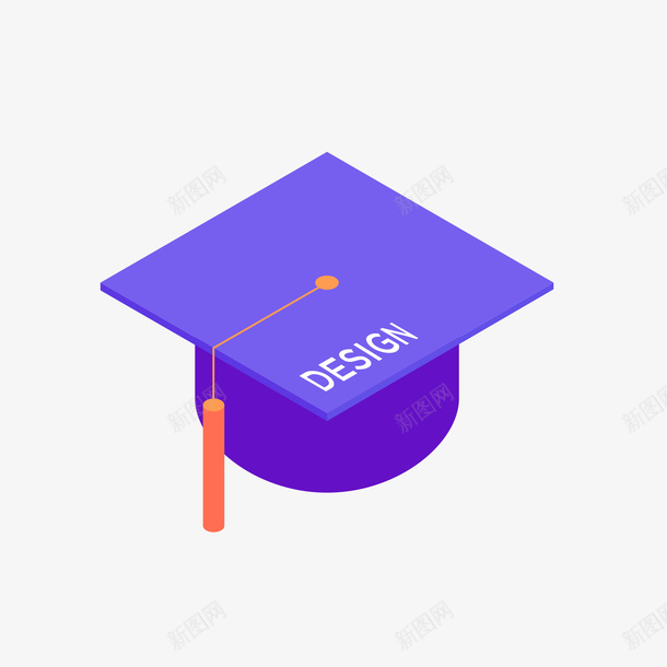 紫色立体教育学士帽子元素图标png_新图网 https://ixintu.com 光泽 卡通图标 学习 学位 学士 学士学位 帽子 教育 立体 紫色 质感