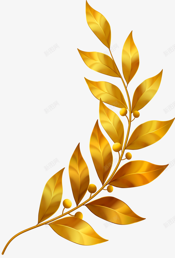 金色闪耀枝条植物png免抠素材_新图网 https://ixintu.com 大气植物 枝条 树枝 装饰图案 金色植物 闪耀枝条