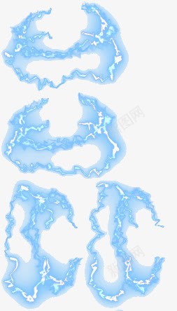 电击特效png免抠素材_新图网 https://ixintu.com 电击 电流 蓝色 闪电