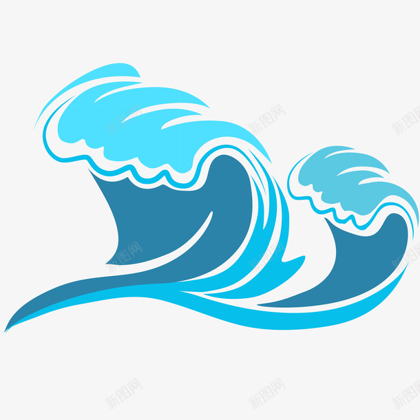 蓝色纯净海浪插画png免抠素材_新图网 https://ixintu.com 保护海洋 免抠PNG 卡通海浪 海水 海浪形状 纯净 蓝色 蓝色纯净海浪插画