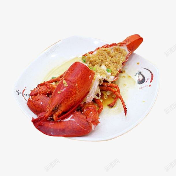 蒜蓉龙虾大龙虾psd免抠素材_新图网 https://ixintu.com 大龙虾 海鲜 熟食 盘装 美食 蒜蓉龙虾 蒸煮 食物