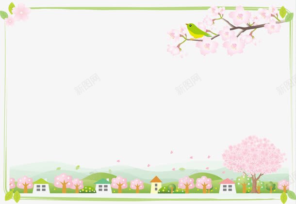 唯美春天背景png免抠素材_新图网 https://ixintu.com 春 春色 绿水青山