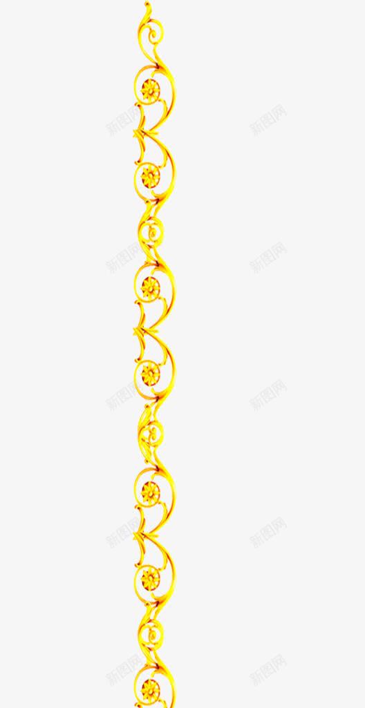 立体新年花纹装饰png免抠素材_新图网 https://ixintu.com 喜庆节日 花纹花边 金属感 黄色