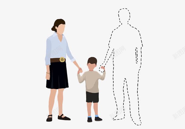 手绘人物虚线轮廓png免抠素材_新图网 https://ixintu.com 人物 缺席 虚线 蚂蚁线 轮廓