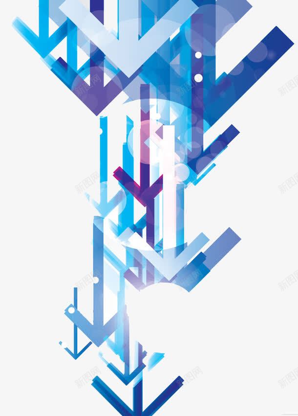 蓝色向下箭头png免抠素材_新图网 https://ixintu.com 半透明箭头 向下的箭头 箭头 蓝色箭头 重叠的箭头