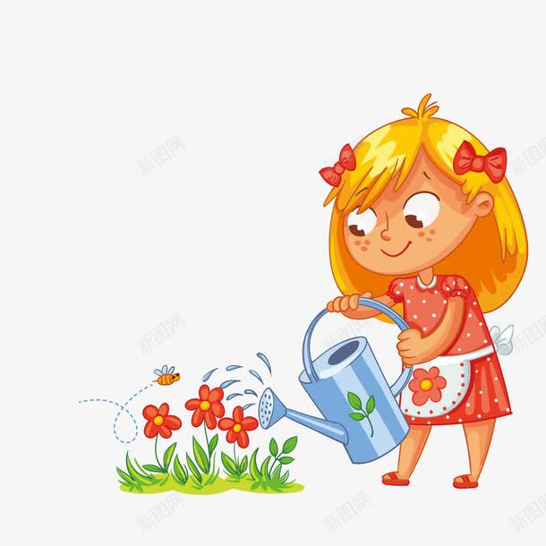 浇花护花小女生png免抠素材_新图网 https://ixintu.com png免抠图 手绘 植树节 正在浇水 浇水 淋花 爱护花草 短发 鲜花