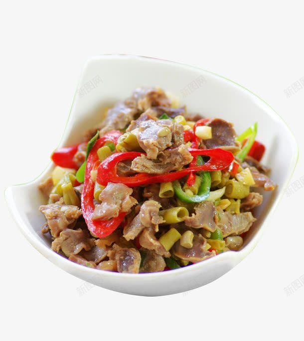 酸豆角炒鸡胗png免抠素材_新图网 https://ixintu.com 下饭菜 快手菜 红椒 美食元素 酸豆角 青椒 鸡胗
