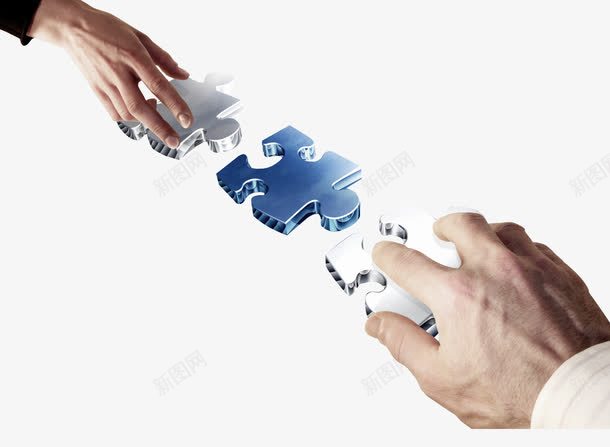 商务png免抠素材_新图网 https://ixintu.com 企业文化 创意素材 商业 商务 团队 手 拼图 结购