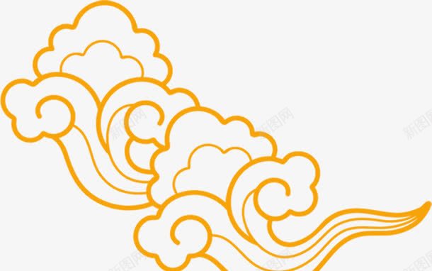 复古简笔画中国风祥云png免抠素材_新图网 https://ixintu.com 中国风 复古 祥云 简笔画