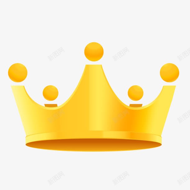 金黄色皇冠矢量图ai免抠素材_新图网 https://ixintu.com 免费素材 王冠 皇冠 矢量素材 金黄色 矢量图