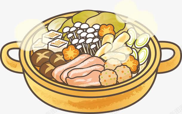 火锅png免抠素材_新图网 https://ixintu.com 卡通 手绘 火锅 美食 餐饮 香菇