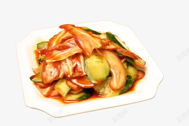 凉拌猪耳朵png免抠素材_新图网 https://ixintu.com 传统美食 家常菜 特色菜 红油耳片 菜品素材 餐饮美食