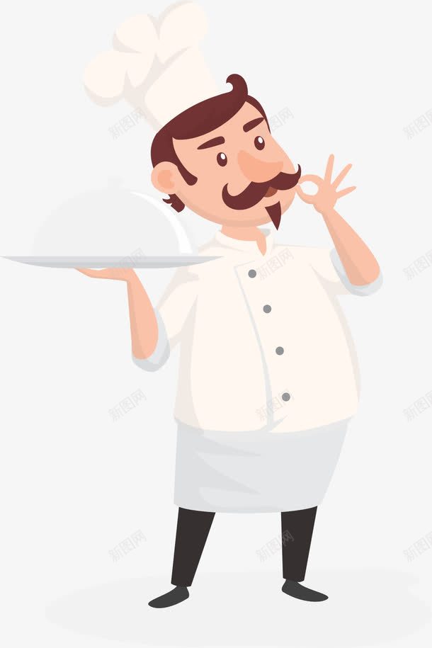 大胡子厨师png免抠素材_新图网 https://ixintu.com 厨师 烘焙师 矢量素材 米其林