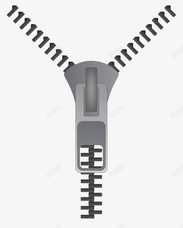 手绘金属拉链png免抠素材_新图网 https://ixintu.com 几何 包装材料 外包装 密封 封口 封装 矢量手绘 金属拉链 金属色拉链 链头