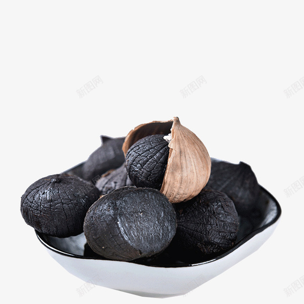 美味独头黑蒜png免抠素材_新图网 https://ixintu.com 发酵 独头蒜 能量 膳食纤维 营养 蒜类 蛋白质 降血糖 黑蒜
