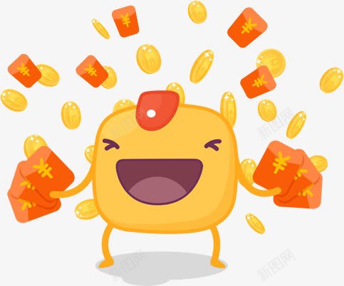 卡通人送红包png免抠素材_新图网 https://ixintu.com png素材 卡通人 送红包