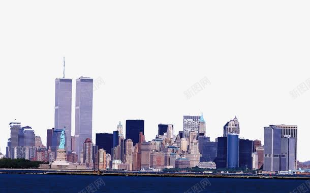 美国纽约世贸双塔png免抠素材_新图网 https://ixintu.com 各地名著 旅游风景照片 著名建筑