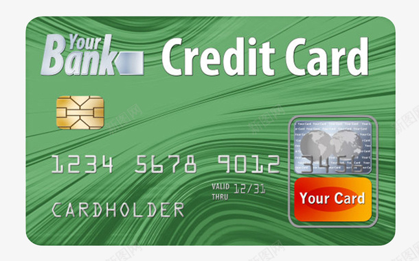 绿色线条通用贷记卡实物png免抠素材_新图网 https://ixintu.com card credit 付款 信用 信用卡 信贷 分期 圆角 贷记卡 银行 非现金