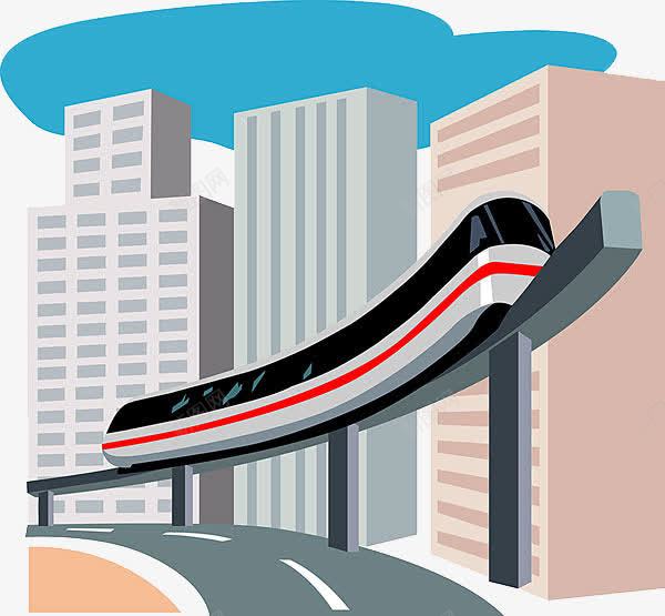 手绘城市的地铁线png免抠素材_新图网 https://ixintu.com 交通工具 地铁 地铁线 城市 城市轨道交通 街道