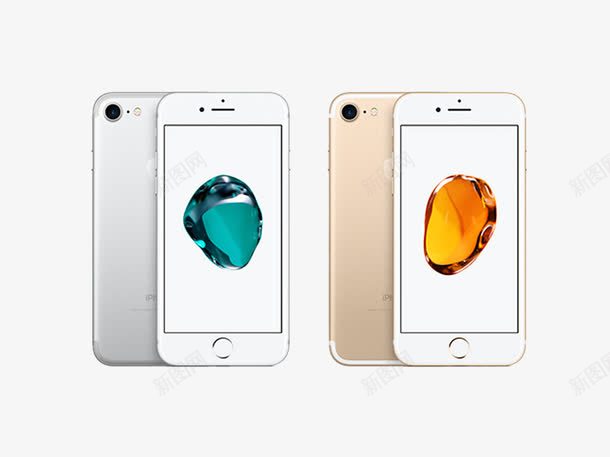 白色土豪金iPhone7png免抠素材_新图网 https://ixintu.com 土豪金 手机 白色 苹果