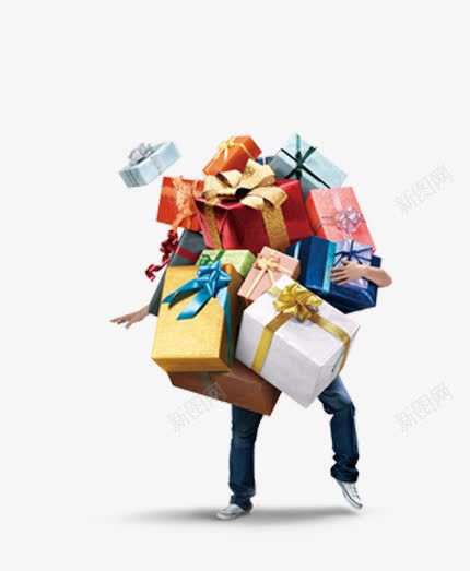抱礼物的人png免抠素材_新图网 https://ixintu.com 抱礼物的人 抱礼盒 效果元素 礼物 礼盒 集赞