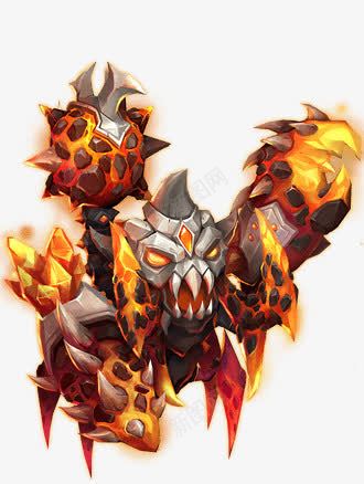 熔岩巨魔游戏怪物png免抠素材_新图网 https://ixintu.com 怪物 游戏 熔岩