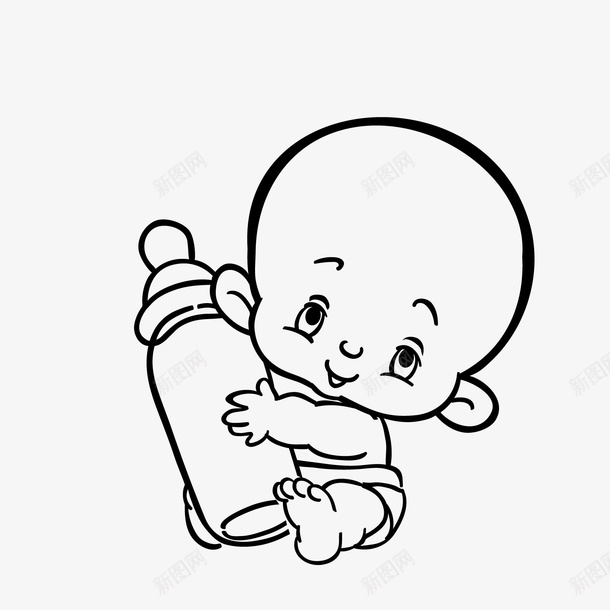 可爱的宝宝矢量图eps免抠素材_新图网 https://ixintu.com 光头 可爱 喝牛奶 奶瓶 宝宝 宝宝学习 开心快乐 胖乎乎 萌萌哒 矢量图